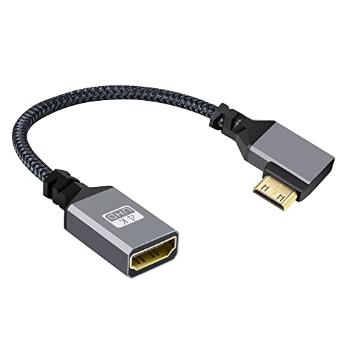 cablecc 4K Type-C 90�x ���p�x �~�j HDMI 1.4 �I�X - HDMI ���X �����P�[�u�� DV MP4 �J���� DC �m�[�g�p�\�R���p