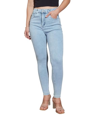 Image of Miss Chase Women's Skinny High Rise Cropped Stretchable Denim Jeans