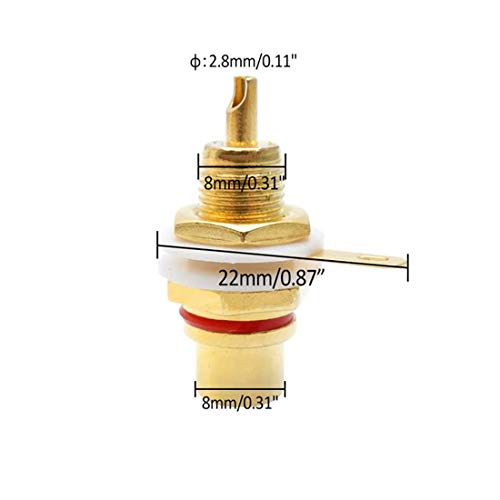Conector RCA hembra de montaje en panel 10 piezas miniatura 3