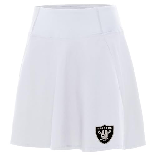 Antigua Women's White Las Vegas Raiders Brushed Carbon Chip Skort