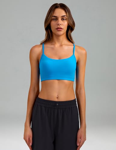 Image of Colorfulkoala Women's Dreamlux Y Back Sports Bra Low Impact Padded Workout Top with Built in Bra A-C Cups