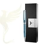 Hörner Primus Oceanus Kugelschreiber – ozeanblaues Echtholz, präzise Drehmechanik, austauschbare Mine, Metallakzente, Geschenkbox