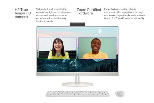 Image of HP 27 Ultra 7 Touchscreen Business All-in-One Desktop, 27 inch FHD Touchscreen, Intel Core Ultra 7 155U (Beats Intel i7-1355U), 64GB DDR5 RAM, 2TB SSD, Wireless KB & Mouse, Wi-Fi 6, Windows 11 Pro