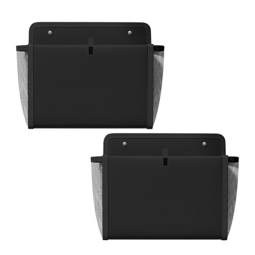 Organizador de puerta – Organizador de almacenamiento de puerta | Organizadores colgantes para puertas | 2 piezas montado en la pared bolsillos plegables bolsa para libros, bebidas, llaves, gafas