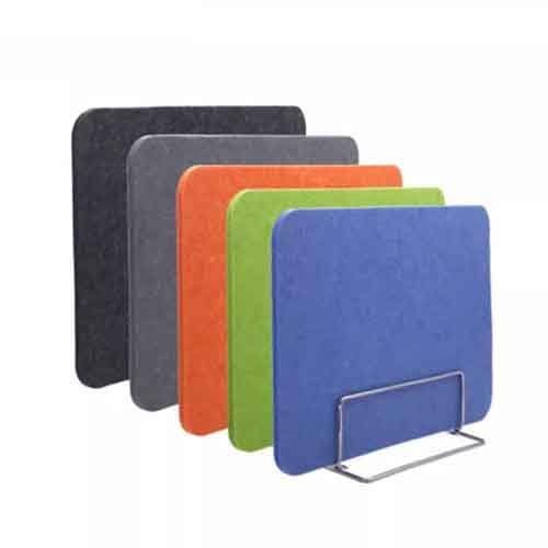 Panneau acoustique autoportant multicolore - Cloisonnette et séparateur de bureau antibruit gris