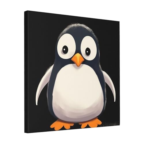Toile pingouin mignon 40x40 cm pour décorer votre salon cocooning