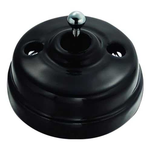 FONTINI - Va & Vient Porcelaine noire Manette et vis chrome brillant DIMBLER