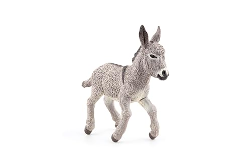 Papo - Statuina Puledro d'Asino di Provenza Realistica - 3 Anni + - Collezione Vita in Fattoria - Gioco Educativo Giovani Animali della Fattoria - Idea Regalo Giocattolo Bambina Bambino
