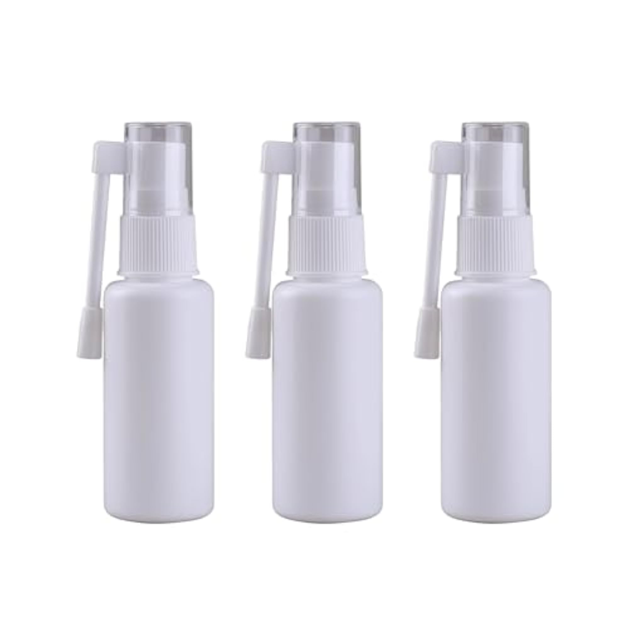 3PCS 1oz Plastic Nasal Spray Bottle with 360 Degree Rotation