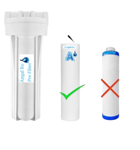Angal Ro | Pre Filter for All RO Water Purifier, External Prefilter kit with 2 Spun Candles White