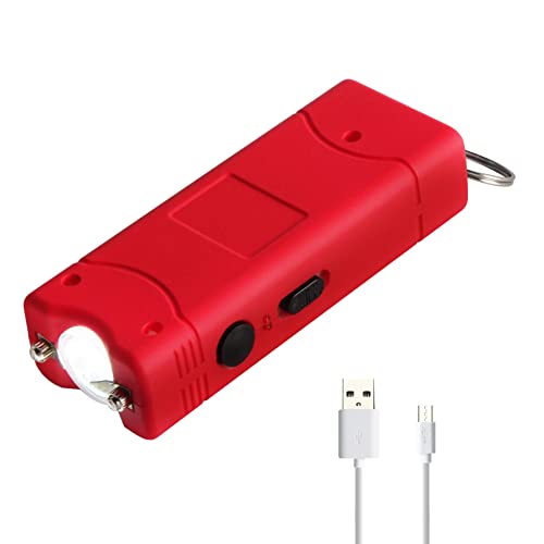 Magicutlery Mini Stungun Flashlight Less Lethal Tazor Keychain For Women And Men Like Taxer Kit Stun Baton Fun Stick Usb Recharge Shipfreeglobal (Red) #TOP1