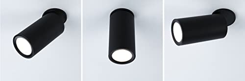 Paulmann 93088 LED recessed luminaire Turnal round 60mm 90° 470lm 3-Step-Dim round incl. 1x6W dimmable recessed spotlight black matt metal 2700K Coin - Image 2