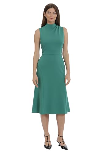 Image of Maggy London Women's Maggy London Women's Dresses High Neck Empire Waist Midi Dress Career Workwear