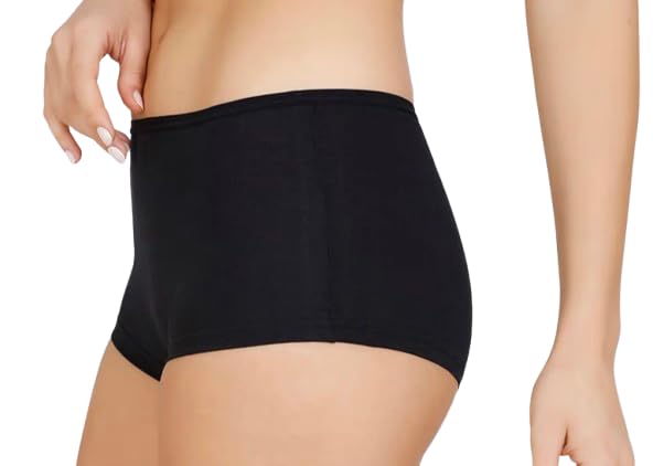 Women's High-Waist Seamless Boyshort Underwear, Black (Free Size :30 to 34)-picture-23