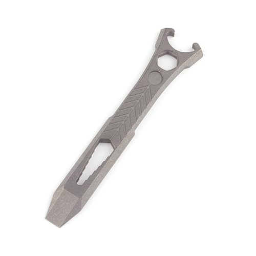 Tire-pied de biche EDC en titane outil compact de poche fini stonewash - 2