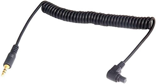 3.5 Mm-C3 Spring Shutter Cable For Canon Eos 1Dx 5D Mark Iii, 5D Mark Ii, 7D, 50D, 40D, 30D (Black) Produced by YSK