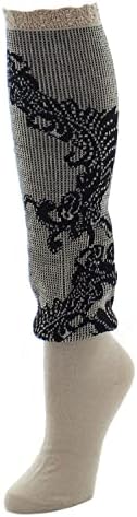 Natori Women's Feather Lace Wool-blend Knee Socks Oatmeal 9-11