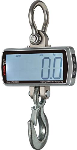 Black Friday - 40% OFF VisionTechShop Digital Crane Scale, VTS-CD 2000lb 1000kg Heavy Duty Compact Hanging Scale Touch Key LCD Display for Farm Factory
