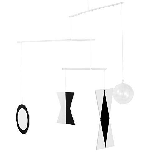 Montessori Munari Mobile Visual Mobiles Black White Felt Handmade Shape and Color Recognition