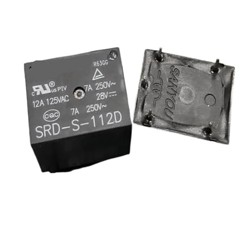 Relé SRD-S-112D 12V de 5 pines para proyectos electrónicos