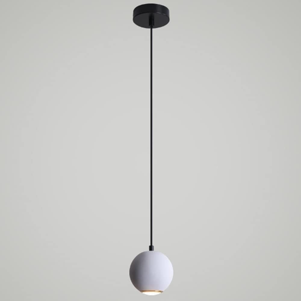 Suspension moderne LED en résine grise au fini architectural - 7