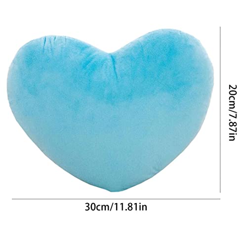 Coussin coeur bleu 20x30 cm pour décoration de chambre - 3