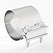 BIGREAT 5-Inch Exhaust Clamp, Butt Joint Seal Band Sleeve Coupler Universal for Exhaust System - 2PCS Polished T304 Stainless Steel