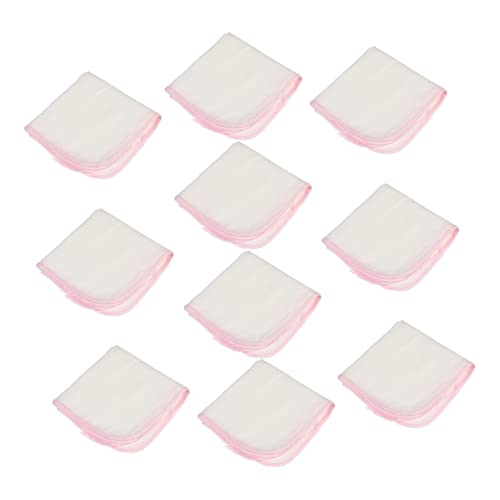 10-Pack Pure Cotton Baby Handkerchiefs Soft Double Layer Face Towels for Delicate Skin for Burping and Cleaning