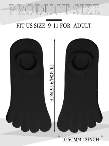 Image of Bencailor Women Toe Socks Cotton No Show Sock | 6 /12 Pairs Low-cut Socks with Toes Separated, Soft Breathable Cotton, Ankle Five-finger Sock for Running Athletic Daily Wear