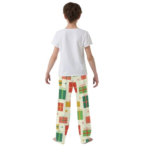 Boys' Pants Retro Long Bottoms Jogger Pants Elastic Waist Trousers with Pockets S-XL3
