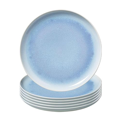 Villeroy & Boch like. by Crafted Blueberry Speiseteller 6er Set, 26 cm, Teller mit Reaktivglasur, Premium Porzellan, Türkis, 19-5169-2610