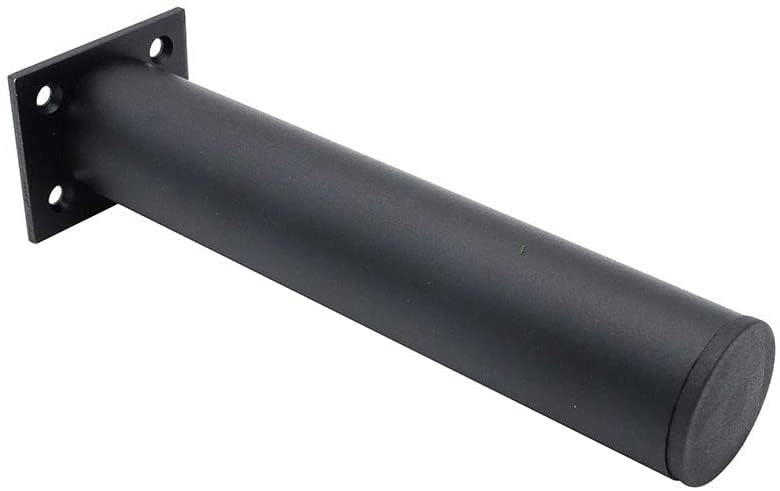 Patas para sofá ajustables de aluminio negro mate de 38 x 200 mm de soporte firme