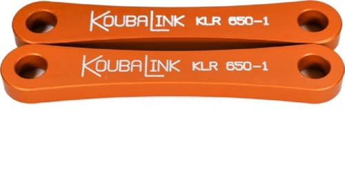 Kit rabaissement selle KLR650 orange pour poser les pieds au sol