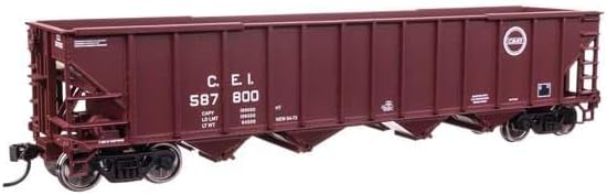 Walthers Mainline 910-57802 HO Scale 50' 100-Ton 4-Bay Hopper - Ready to Run - Chicago & Eastern Illinois #587800