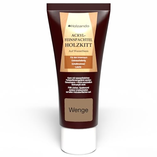 Masilla de madera acrílica fina para madera, OSB y paredes wengué 115, tubo de 250 g