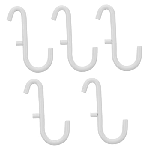 Unomor Multifunctional 5-Piece Pegboard Hooks No-Drill Iron Hangers for Wall for Keys Tools and Small Items Storage