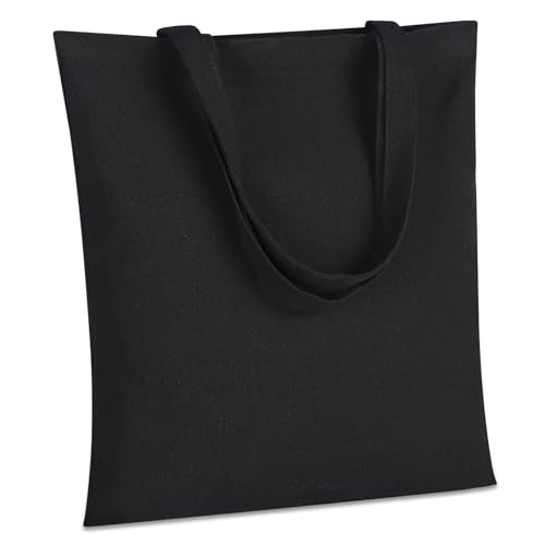 10 Best Eco-Friendly Tote Bags That Make a Sustainable Statement 3 2 Pcs Eco-Friendly Canvas Tote Bags (Black)