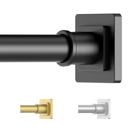UIOSANRT Shower Curtain Rod Adjustable 31-79', Anti-Rust Shower Rod & Spring Tension Shower Rod No Drill, Black Shower Curtain Rod for Bathroom Tension Rod