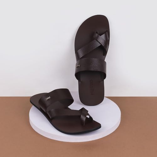 Image of Metro Men Synthetic Leather Chappal