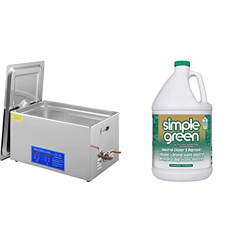 Vevor 30L Industrial Ultrasonic Cleaner & Simple Green 13005Ct Industrial Cleaner And Degreaser, Concentrated, 127.8 Fl Oz, Pack Of 1 #TOP13