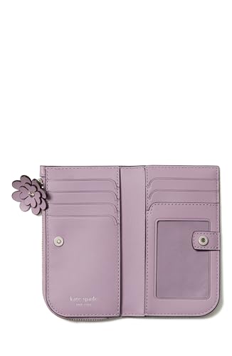 Image of kate spade new york Devin I Love You Script Embossed Leather Small Slim Bifold Wallet