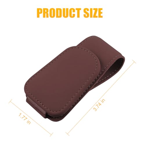Image of AICEL Sunglasses Holders for Car Sun Visor, Leather Eyeglasses Hanger Mounter, Magnetic Glasses Holder and Ticket Card Clip, Auto Interior Accessories Universal for SUV Pickup Truck