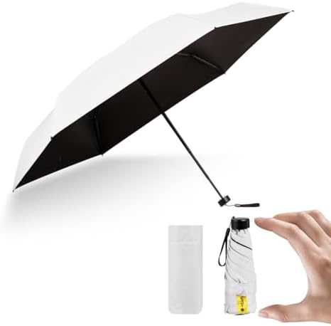 （03:30時点） 【2026新登場】 日傘 折りたたみ傘 UVカット 遮光 遮熱 晴雨兼用 超軽量 コンパクト 紫外線遮断 日焼け防止 耐風撥水 梅雨対策 携帯便利 収納ポーチ付き メンズ レディース 男女兼用 母の日 父の日 プレゼント (白)