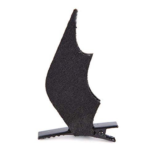 Miniatura 2 de 1 par de pinzas para el cabello de alas de murciélago de Halloween, pasadores de pelo de alas de diablo, horquillas de terror para cosplay (negro)