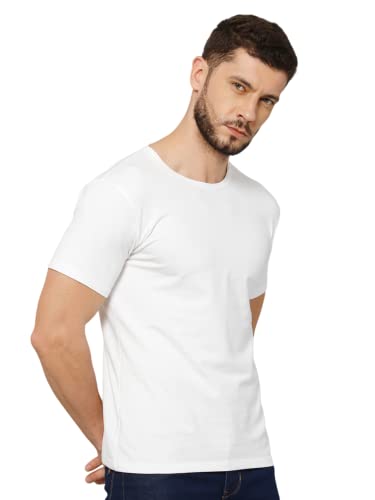 Image of T-Shirt for Men - 100% Cotton Casual T-Shirt | Half Sleeve, Round Neck 4 Way Stretch Fabric | Slim Fit T-Shirt