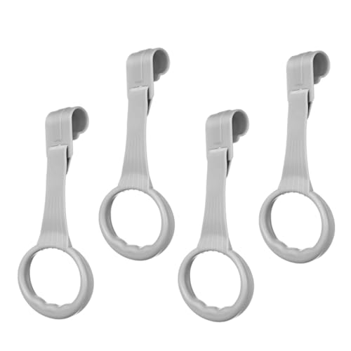 KOMBIUDA 4pcs Children's Playpen Pull up Rings Pull up Bar Hanging Ring Playpen Pull up Rings Crib Pull Ring Bed Pull Ring Walking Rings Pp Grey