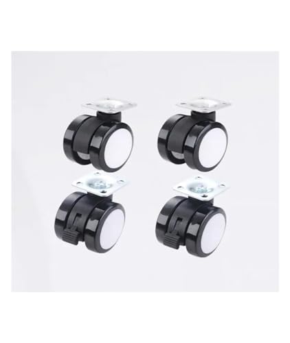 Roulettes de 5 cm pour table basse avec frein double pour stabilité