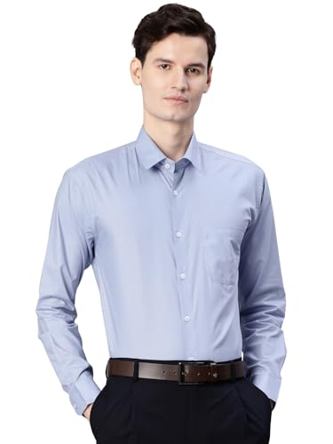 Image of Majestic Man Men's Solid Cotton Blend Wrinkle-Resistant Slim Fit Easy-Iron Formal & Office Wear