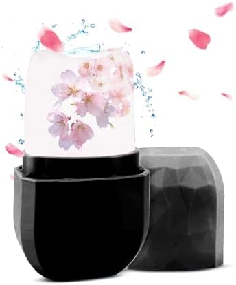 Gleva Facial Beauty Ice Roller Skin Care Tools, Brighten Skin & Enhance Natural Glow, Silicone Ice Mold for Face Beauty, Upgrated Diamond Ice Facial Roller (Black Diamond)