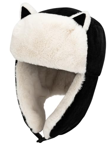 Rayson Damen Winter Fliegermütze mit Ohrklappen Warm Eindicken...